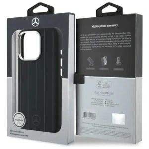 Wholesale Mercedes MEHMP16X23SUVSK Apple iPhone 16 Pro Max hardcase Silicone Vertical Tonal Stripes MagSafe black - MRS282 - {ean13} - Hurt