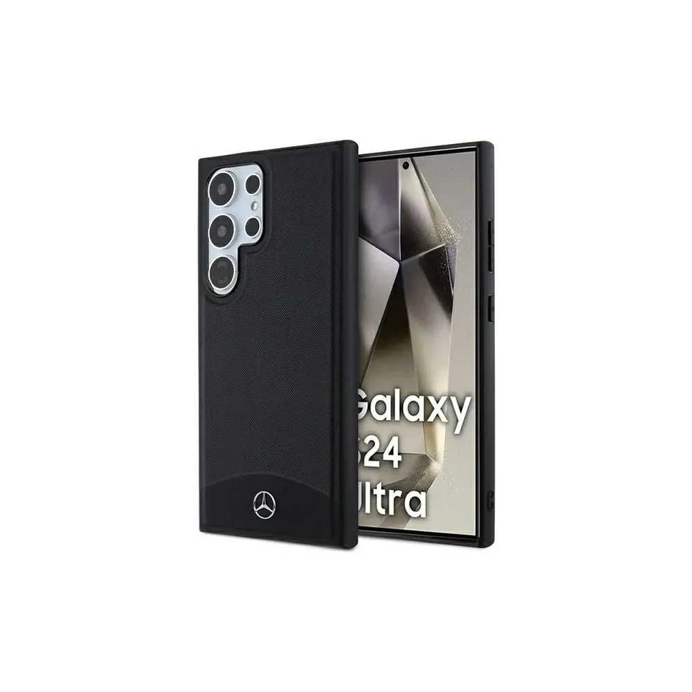 Hurtownia GSM - Mercedes MEHMS24L23RBARK Samsung Galaxy S24 Ultra husă din piele texturată & simplă MagSafe neagră - MRS283 - {ean13} - Hurt
