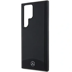 Mercedes MEHMS24L23RBARK Samsung Galaxy S24 Ultra Hardcase aus Leder mit strukturiertem & glattem MagSafe in Schwarz