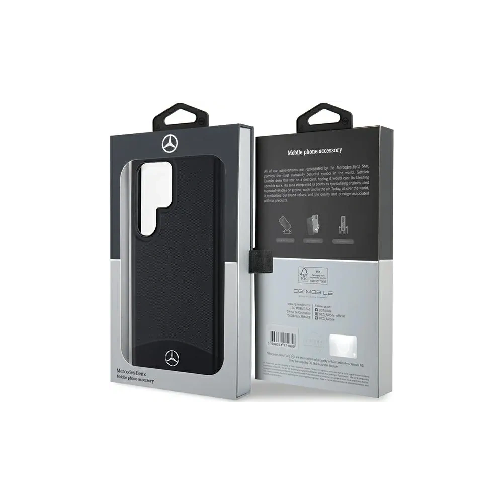 Hurtownia GSM - Mercedes MEHMS24L23RBARK Samsung Galaxy S24 Ultra husă din piele texturată & simplă MagSafe neagră - MRS283 - {ean13} - Hurt