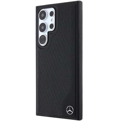 Etui Mercedes MEHMS24L23RBGVK Samsung Galaxy S24 Ultra hardcase Leather Debossed Line MagSafe czarny/black
