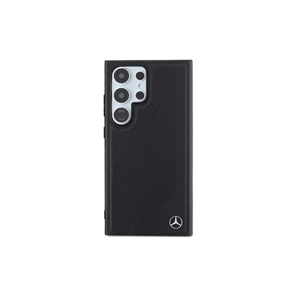 Hurtownia GSM - Mercedes MEHMS24L23RBGVK Samsung Galaxy S24 Ultra husa din piele dură cu linie debossată MagSafe neagră - MRS284 - {ean13} - Hurt