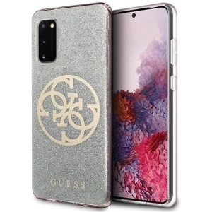 Hurtownia GSM - Etui Guess GUHCS62PCUGLLG Samsung Galaxy S20 jasnoszary/light grey hard case Glitter 4G Circle Logo - GUE361GRY - {ean13} - Hurt