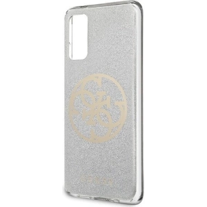 Hurtownia GSM - Etui Guess GUHCS62PCUGLLG Samsung Galaxy S20 jasnoszary/light grey hard case Glitter 4G Circle Logo - GUE361GRY - {ean13} - Hurt