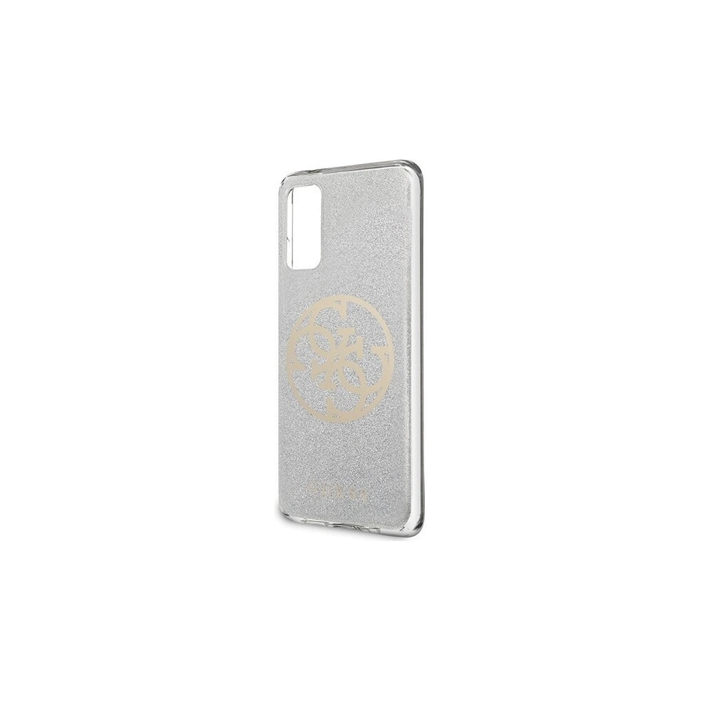 Hurtownia GSM - Etui Guess GUHCS62PCUGLLG Samsung Galaxy S20 jasnoszary/light grey hard case Glitter 4G Circle Logo - GUE361GRY - {ean13} - Hurt