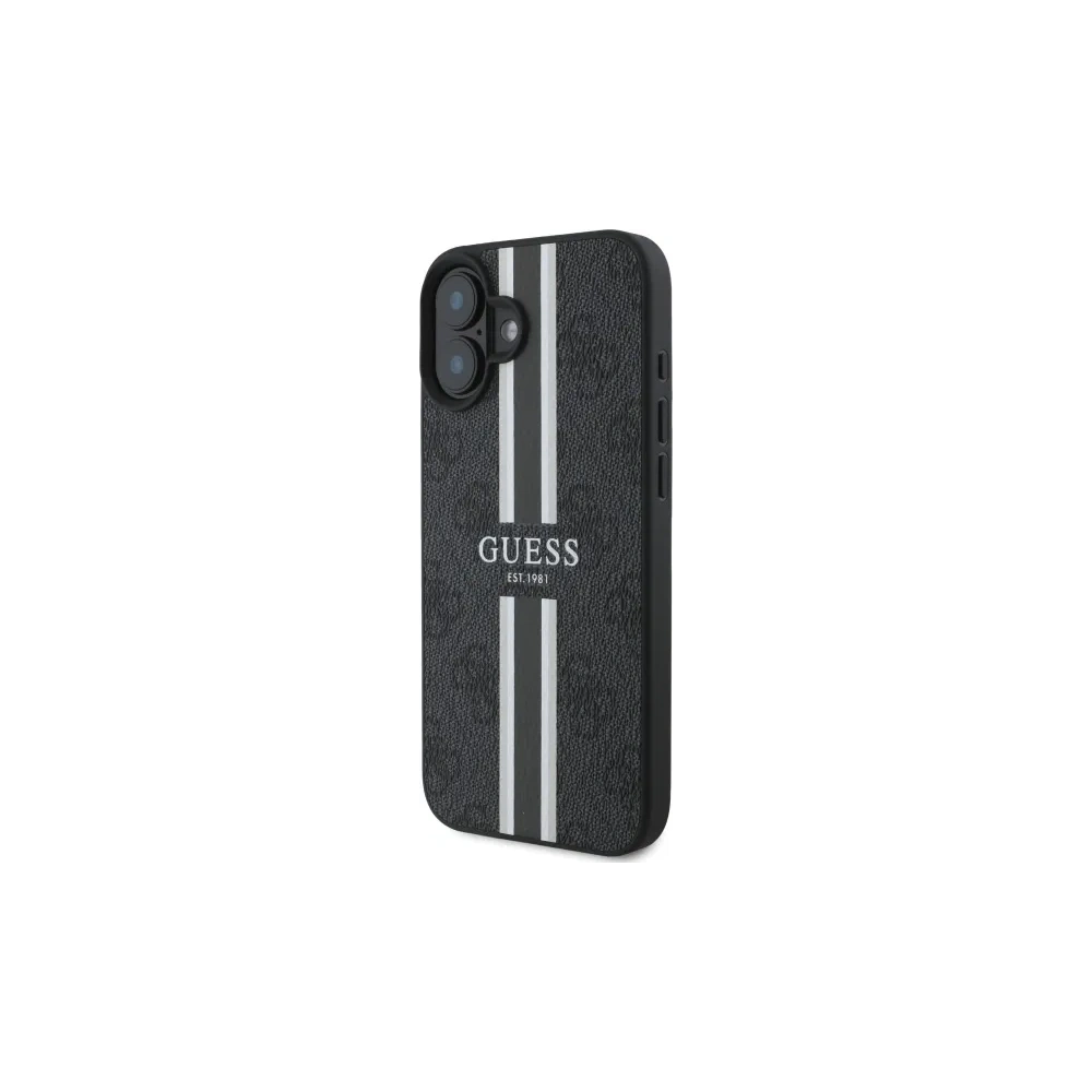 Hurtownia GSM - Etui Guess GUHMP16SP4RPSK Apple iPhone 16 hardcase 4G Tištěné pruhy MagSafe černé/black - GUE4157 - {ean13} - Hurt