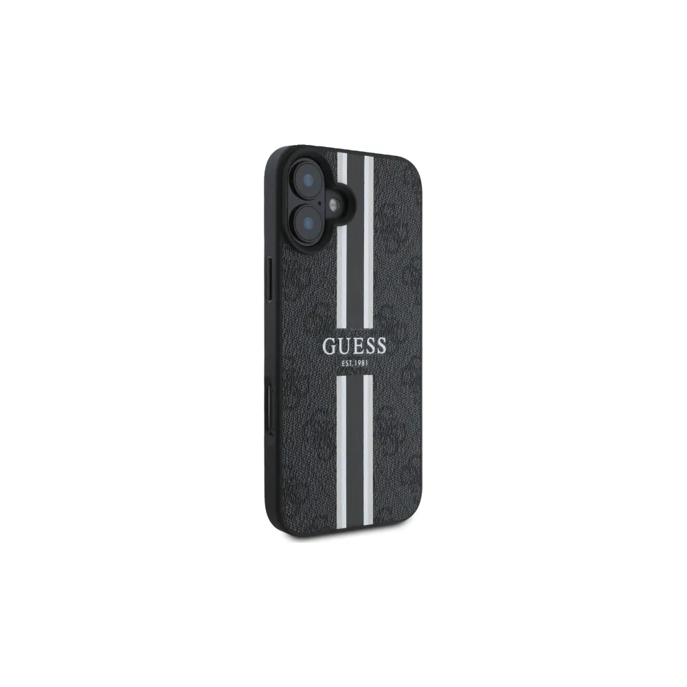 Hurtownia GSM - Etui Guess GUHMP16SP4RPSK Apple iPhone 16 hardcase 4G Tištěné pruhy MagSafe černé/black - GUE4157 - {ean13} - Hurt