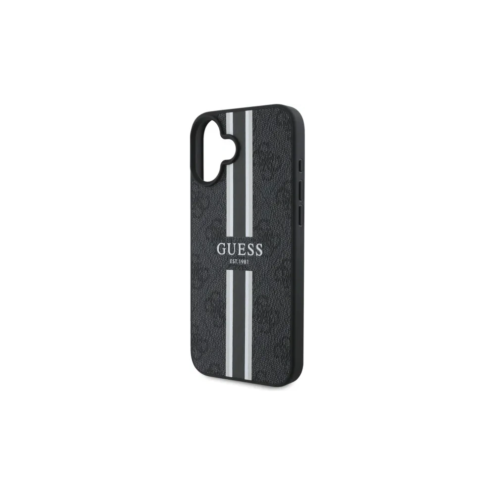 Hurtownia GSM - Etui Guess GUHMP16SP4RPSK Apple iPhone 16 hardcase 4G Tištěné pruhy MagSafe černé/black - GUE4157 - {ean13} - Hurt