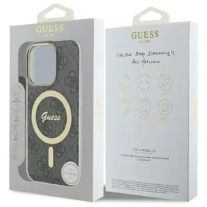 Etui Guess GUHMP16XH4STK Apple iPhone 16 Pro Max hardcase IML 4G MagSafe czarny/black