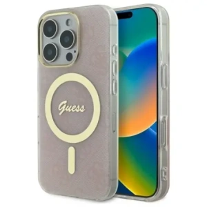 Etui Guess GUHMP16XH4STP Apple iPhone 16 Pro Max hardcase IML 4G MagSafe różowy/pink