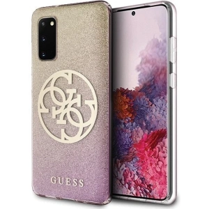 Hurtownia GSM - Etui Guess GUHCS62PCUGLPGG Samsung Galaxy S20 różowo-złoty/gold pink hard case Glitter Gradient 4G Circle - GUE362RS - {ean13} - Hurt