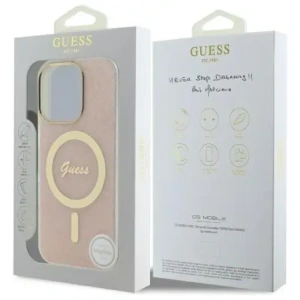 Etui Guess GUHMP16XH4STP Apple iPhone 16 Pro Max hardcase IML 4G MagSafe różowy/pink