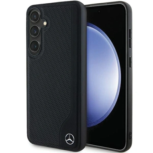 Etui Mercedes MEHMS24M23RBGVK Samsung Galaxy S24+ Plus hardcase Leather Debossed Line MagSafe czarny/black