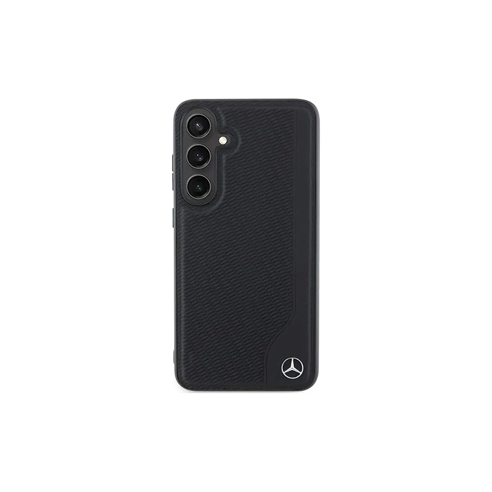 Hurtownia GSM - Mercedes MEHMS24M23RBGVK Samsung Galaxy S24+ Plus keménytok Bőr Dombornyomott Vonal MagSafe fekete - MRS286 - {ean13} - Hurt