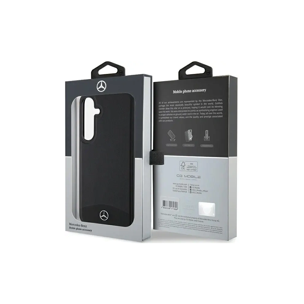 Hurtownia GSM - Mercedes MEHMS24S23RBARK Samsung Galaxy S24 husă din piele texturată și simplă MagSafe neagră - MRS289 - {ean13} - Hurt