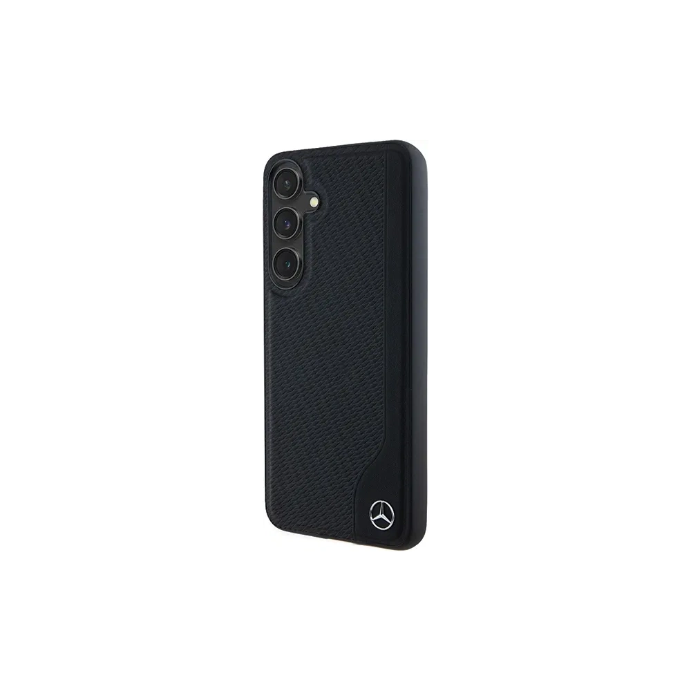 Hurtownia GSM - Mercedes MEHMS24S23RBGVK Samsung Galaxy S24 kemény tok bőr dombornyomott vonal MagSafe fekete - MRS290 - {ean13} - Hurt