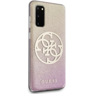 Hurtownia GSM - Etui Guess GUHCS62PCUGLPGG Samsung Galaxy S20 różowo-złoty/gold pink hard case Glitter Gradient 4G Circle - GUE362RS - {ean13} - Hurt