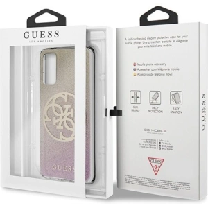 Hurtownia GSM - Etui Guess GUHCS62PCUGLPGG Samsung Galaxy S20 różowo-złoty/gold pink hard case Glitter Gradient 4G Circle - GUE362RS - {ean13} - Hurt