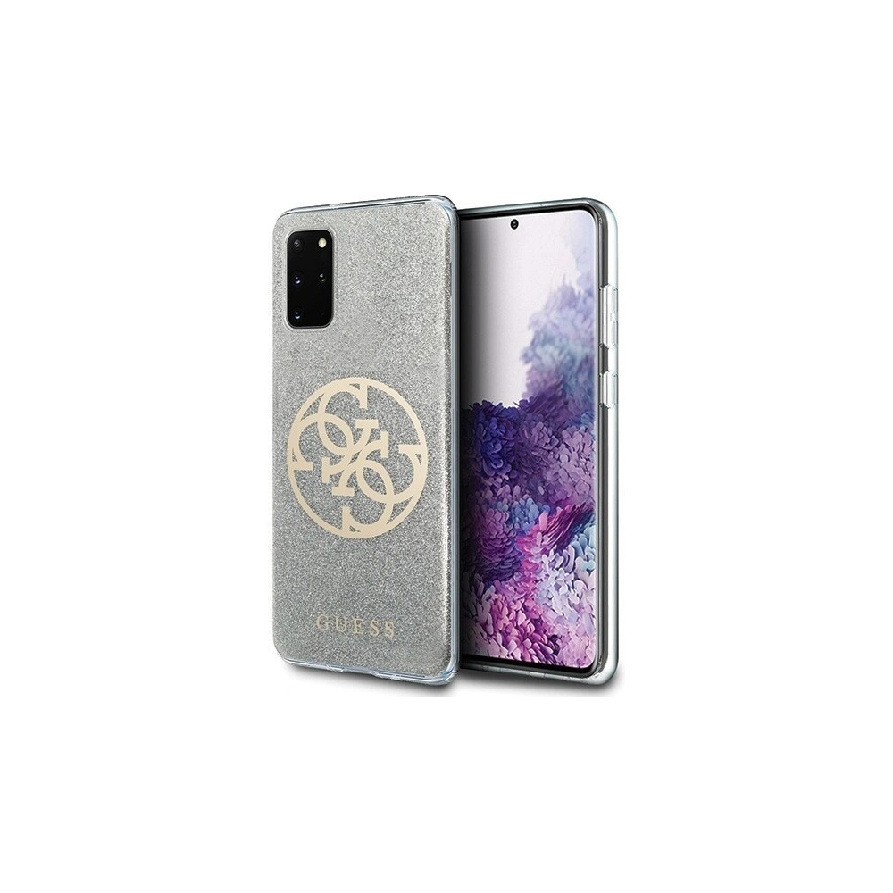 Hurtownia GSM - Etui Guess GUHCS67PCUGLLG Samsung Galaxy S20+ Plus jasnoszary/light grey hard case Glitter 4G Circle Logo - GUE363GRY - {ean13} - Hurt