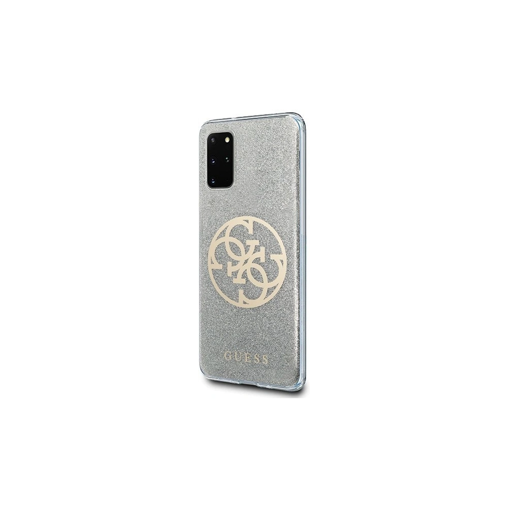 Wholesale Guess GUHCS67PCUGLLG S20+ G985 light grey hard case Glitter 4G Circle Logo - GUE363GRY - {ean13} - Hurt