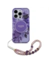 Hurtownia GSM - Etui Guess GUHMP16XHFWBRCESU Apple iPhone 16 Pro Max hardcase IML Flowers With Pearl Strap MagSafe fialová/purple - GUE4163 - {ean13} - Hurt