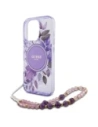 Hurtownia GSM - Etui Guess GUHMP16XHFWBRCESU Apple iPhone 16 Pro Max hardcase IML Flowers With Pearl Strap MagSafe fialová/purple - GUE4163 - {ean13} - Hurt