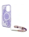 Hurtownia GSM - Etui Guess GUHMP16XHFWBRCESU Apple iPhone 16 Pro Max hardcase IML Flowers With Pearl Strap MagSafe fialová/purple - GUE4163 - {ean13} - Hurt