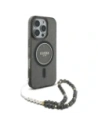 Hurtownia GSM - Guess GUHMP16XHGCRELSK Apple iPhone 16 Pro Max kemény tok IML csillogó gyöngyszalaggal MagSafe fekete - GUE4165 - {ean13} - Hurt