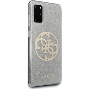 Hurtownia GSM - Etui Guess GUHCS67PCUGLLG Samsung Galaxy S20+ Plus jasnoszary/light grey hard case Glitter 4G Circle Logo - GUE363GRY - {ean13} - Hurt