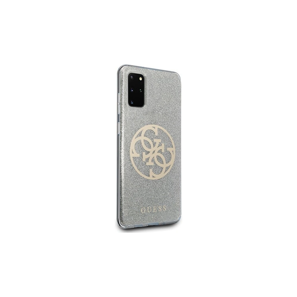 Hurtownia GSM - Etui Guess GUHCS67PCUGLLG Samsung Galaxy S20+ Plus jasnoszary/light grey hard case Glitter 4G Circle Logo - GUE363GRY - {ean13} - Hurt