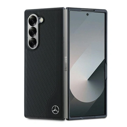 Etui Mercedes MEHMZFD623RBGVK Samsung Galaxy Z Fold6 Leather Wood Imitation MagSafe czarny/black