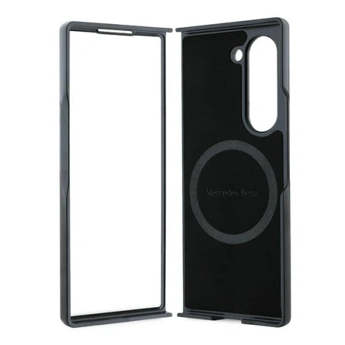 Etui Mercedes MEHMZFD623RBGVK Samsung Galaxy Z Fold6 Leather Wood Imitation MagSafe czarny/black