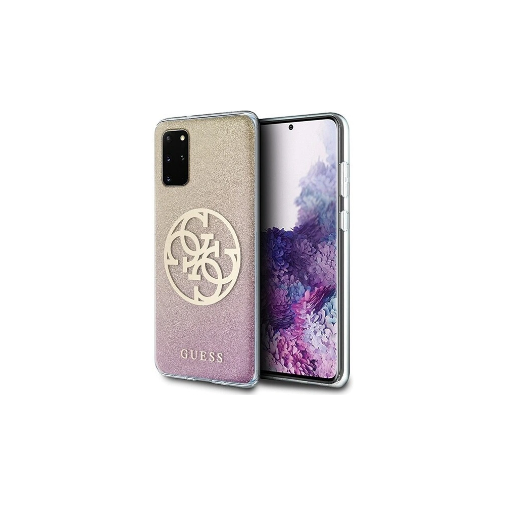 Hurtownia GSM - Etui Guess GUHCS67PCUGLPGG Samsung Galaxy S20+ Plus różowo-złoty/gold pink hard case Glitter Gradient 4G Circle - GUE364RS - {ean13} - Hurt