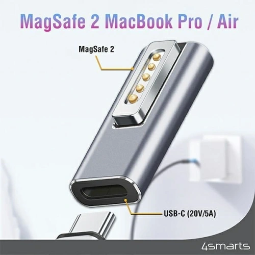 Adapter USB-C / MagSafe 2 do MacBooków 4smarts PD 100W