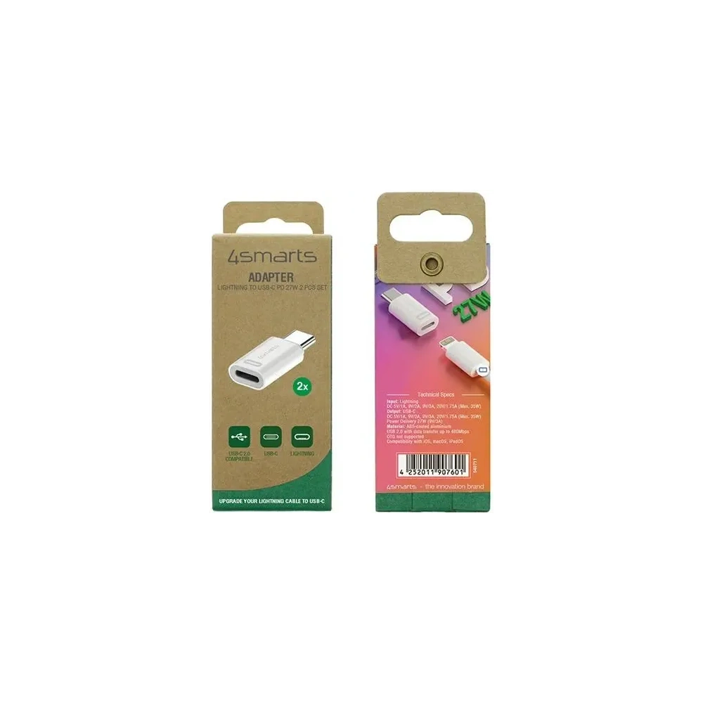 Hurtownia GSM - 4smarts 27W USB-C / Lightning Adapter [2 PACK] - 4SMR5 - {ean13} - Hurt