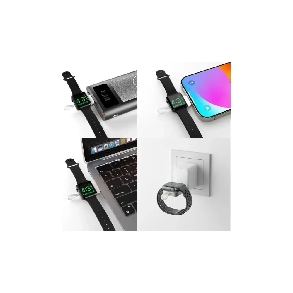 Hurtownia GSM - 4smarts vezeték nélküli töltő Apple Watch számára USB-C bemenettel, fehér - 4SMR6 - {ean13} - Hurt