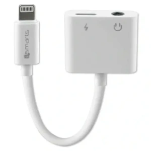 Hurtownia GSM - 4smarts Splitter Lightning / Lightning, 3.5mm AUX-Kabel weiß - 4SMR9 - {ean13} - Hurt