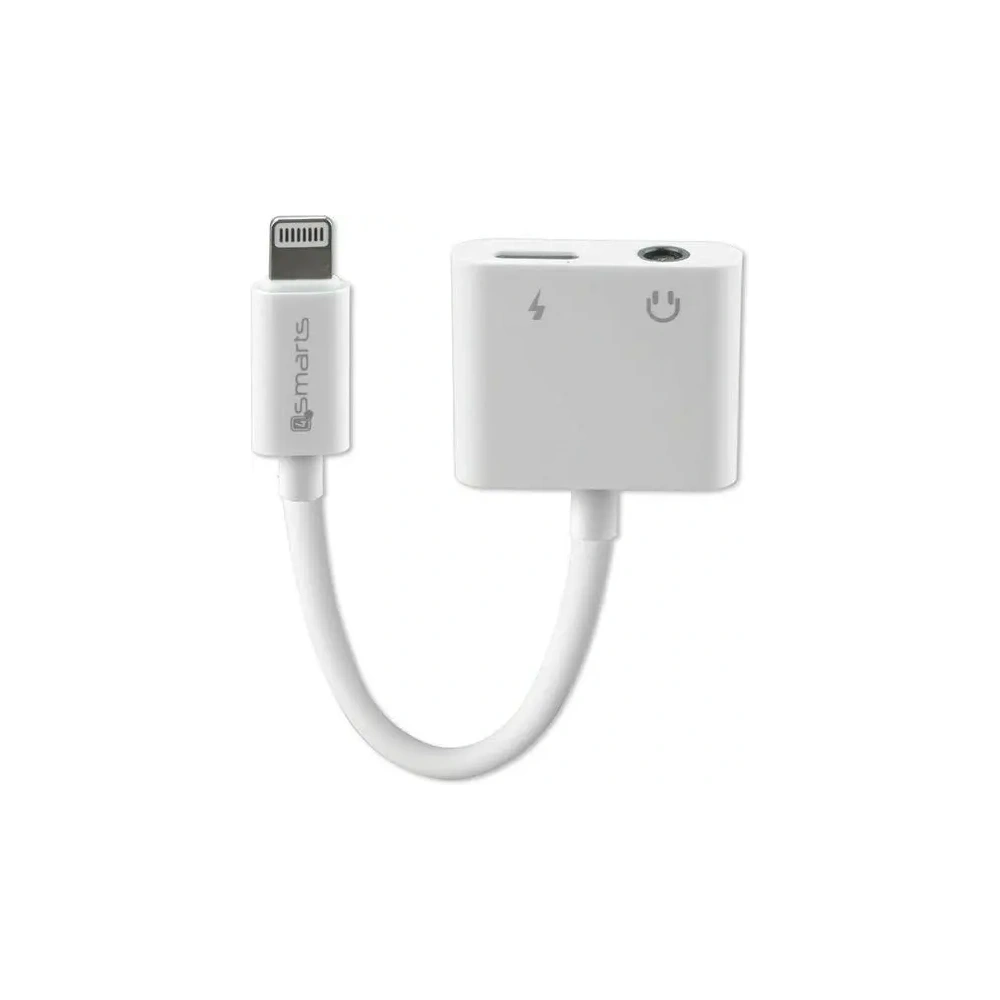 Hurtownia GSM - 4smarts Splitter Lightning / Lightning, 3.5mm AUX-Kabel weiß - 4SMR9 - {ean13} - Hurt