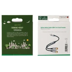 Hurtownia GSM - 4smarts Audio USB-C / 2x Cinch-Stecker Kabel 20cm schwarz - 4SMR10 - {ean13} - Hurt