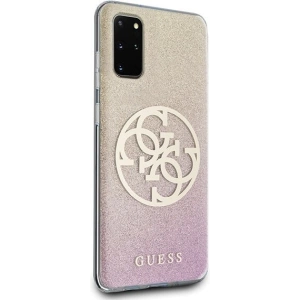 Hurtownia GSM - Etui Guess GUHCS67PCUGLPGG Samsung Galaxy S20+ Plus różowo-złoty/gold pink hard case Glitter Gradient 4G Circle - GUE364RS - {ean13} - Hurt