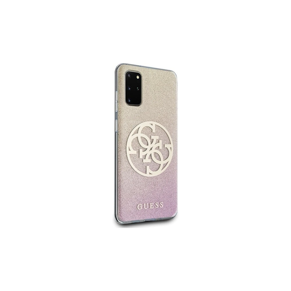 Hurtownia GSM - Etui Guess GUHCS67PCUGLPGG Samsung Galaxy S20+ Plus różowo-złoty/gold pink hard case Glitter Gradient 4G Circle - GUE364RS - {ean13} - Hurt