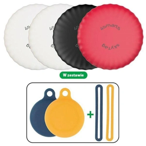 Lokalizator 4smarts Location Finder SkyTag Slim Set 2xWhite + Black + Red