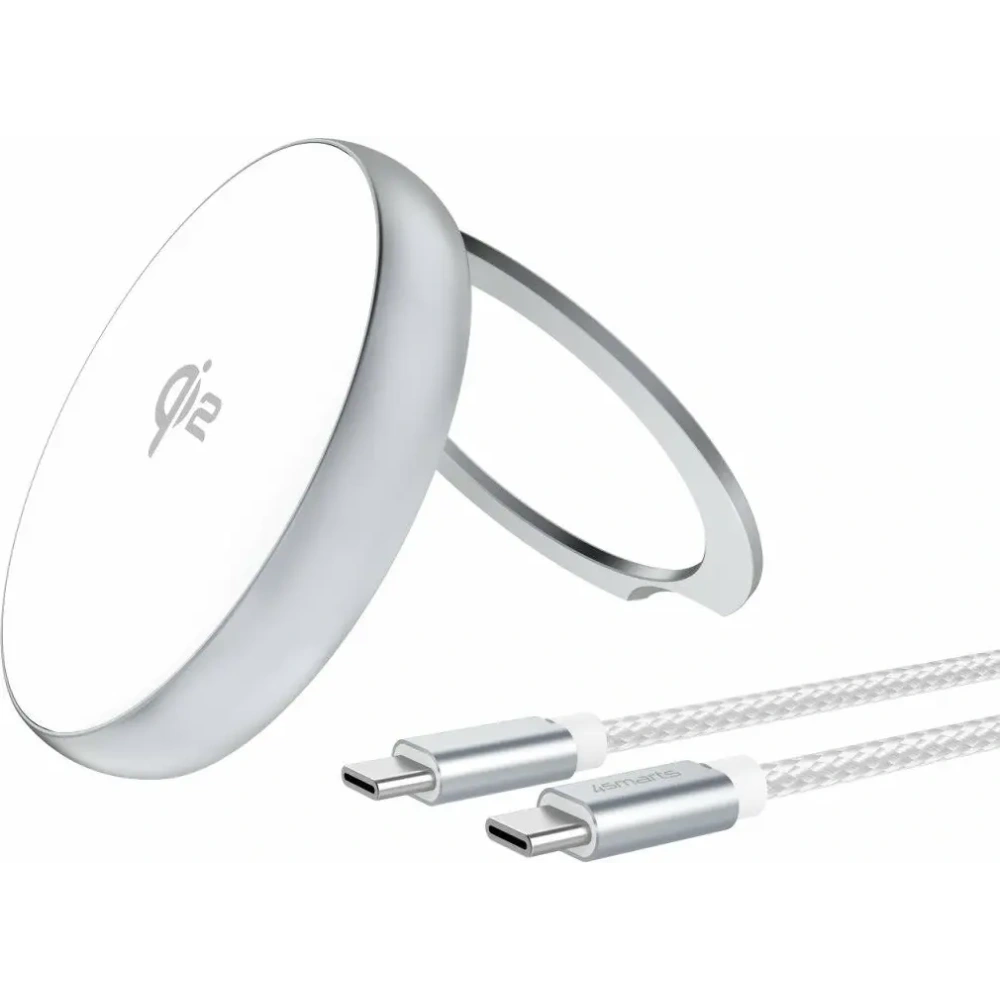 Hurtownia GSM - Încărcător wireless 4smarts Kickstand 15W argintiu - 4SMR18 - {ean13} - Hurt