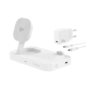 Hurtownia GSM - 4smarts QI2 Trident 2 az 1-ben USB-C vezeték nélküli töltő 30W-os hálózati töltő fehér színben - 4SMR19 - {ean13} - Hurt