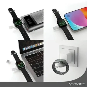 Hurtownia GSM - 4smarts MFI Vezeték nélküli Gyors Töltő Apple Watch-hoz ezüst színben - 4SMR20 - {ean13} - Hurt