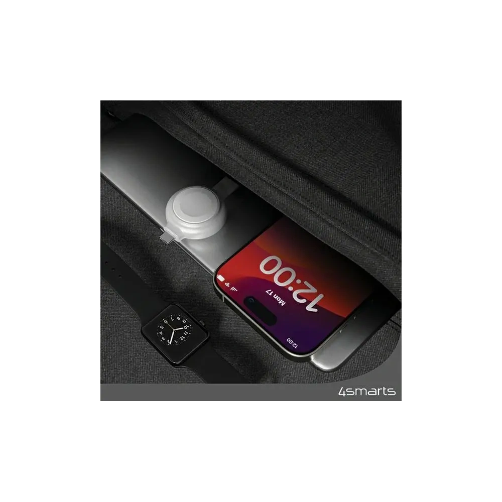 Hurtownia GSM - 4smarts MFI Vezeték nélküli Gyors Töltő Apple Watch-hoz ezüst színben - 4SMR20 - {ean13} - Hurt