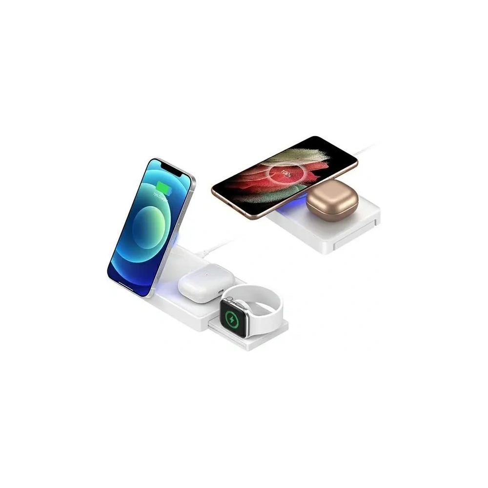 Hurtownia GSM - Bezdrátová nabíječka 4smarts UltiMag 3w1 pro Apple iPhone, Apple Watch, Airpods 20W bílá/white - 4SMR21 - {ean13} - Hurt