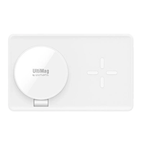 Ładowarka bezprzewodowa 4smarts UltiMag 3w1 do Apple iPhone, Apple Watch, Airpods 20W biała/white