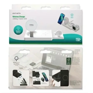Hurtownia GSM - 4smarts UltiMag 3 az 1-ben vezeték nélküli töltő Apple iPhone, Apple Watch, Airpods 20W fehér színben - 4SMR21 - {ean13} - Hurt