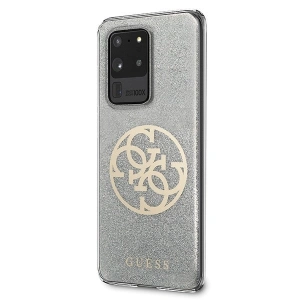 Hurtownia GSM - Guess Samsung Case GUHCS69PCUGLLG Galaxy S20 Ultra hellgrau/hellgrau Hartschalenetui Glitter 4G Circle Logo - GUE365GRY - {ean13} - Hurt